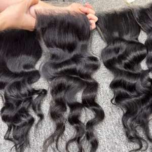 Extensions de cheveux humains ondulés naturels de haute qualité trame unique 6x6 HD fermeture à lacet perruques brut vietnamien pour les femmes vendeurs directs - Product Image 2