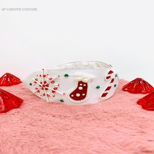 Hot Multicolor Lips Theme Traditional Handcrafted Modernly Designed Turban Headpiece with Threads Vintage Breathable <b>Headbands</b> - Product Image 3