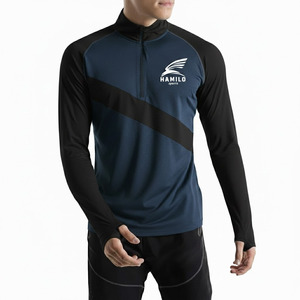 T-shirt de compression pour homme en spandex imprimé par sublimation, à séchage rapide, manches longues, sous-vêtement de sport, couche de base pour la course à pied, protection contre les éruptions cutanées - Product Image 3
