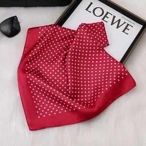 Spring Summer Classic Red Polka Dot Print 70CM Polyester Durable <b>Scarf</b> Korean Style Simple Versatile Elegant Office <b>Neck</b> - Product Image 5
