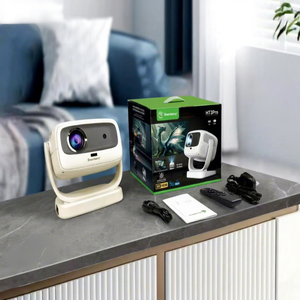 Proyector portátil 4K con enfoque automático y altavoces integrados para uso en cine en casa con sistema operativo Android 10 - Product Image 5