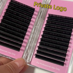 Perlengkapan Ekstensi Bulu Mata Grosir 0.03 0.05 0.07 0.10 L B C D CC DD L <span class=keywords><strong>M</strong></span> Curl matte black cashmere Lash Trays Extensions - Product Image 3
