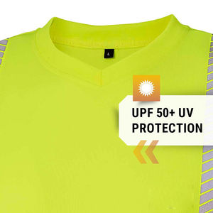 Camiseta de Seguridad Reflectante de Manga Corta de Alta Visibilidad para Hombre, 100% Algodón, Transpirable, Ecológica, de Secado Rápido, Personalizable - Product Image 2