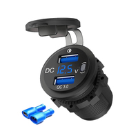 WLETO Promotion Chargeur de Voiture Portable Double Port USB-A Type-C 12-24V Étanche QC3.0 Charge Rapide avec Surveillance de Tension et Sécurité