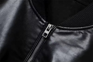 Veste de rue coupe-vent d'hiver à fermeture éclair pour femmes à la mode nouveau Style vintage respirant en cuir véritable Floral imperméable - Product Image 3