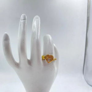 Anillos de racimo de Latón chapado en oro hechos a mano joyería para fiesta de boda - Product Image 1