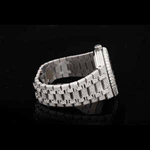 Lujo Hip Hop estilo 30 quilates VVS Moissanite Diamante tachonado reloj helado banda de acero inoxidable alto envejecido Eta mejor último - Product Image 2