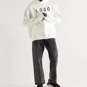 เสื้อฮู้ดดี้ผู้ชายผ้าฝ้ายออร์แกนิคแบบสั่งทำพิเศษ น้ำหนัก 500 กรัม สไตล์สตรีทแวร์ ทรงบ็อกซี่ ผ้าเฟรนช์เทอร์รี่ แบบเรียบ ไม่มีลาย ทรงโอเวอร์ไซส์ คุณภาพพรีเมียม - Product Image 2