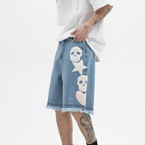 Shorts Vaqueros Holgados de Verano 2025, Diseño Personalizado Vintage, Logotipo Bordado, Estilo Urbano, Cintura Elástica, Transpirables, de Secado Rápido - Product Image 3