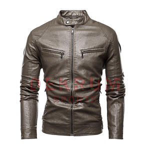 Veste en cuir de vache pour homme, logo personnalisé, haute qualité, hiver, vêtements de mode avec tissu léger, état neuf - Product Image 1