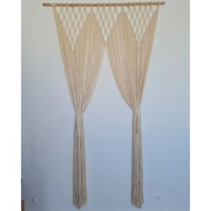 Cortina de Pared de Macramé Bohemia Hecha a Mano, Tapiz Colgante de Cuerda de Algodón para Decoración del Hogar, Estilo Artístico Navideño - Product Image 2