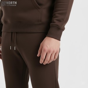Ensemble Pantalon de survêtement avec logo 3d personnalisé de haute qualité Survêtement à capuche lourd avec sérigraphie brodée imprimée en soie Ensemble 2 pièces pour hommes - Product Image 6