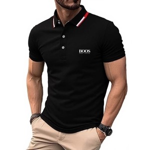Chemise pour homme de haute qualité à fleurs avec logo brodé personnalisé, manches courtes, respirante, en toile, décontractée pour l'été - Product Image 1