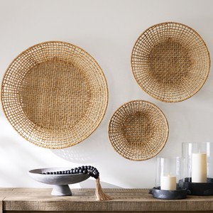 ¡PRODUCTO NUEVO! Cestas de pared Tienphong Boho Asha Abaca-Juego de 3 arte de decoración de pared, decoración de pared de algas marinas, paquete de regalo ecológico - Product Image 3