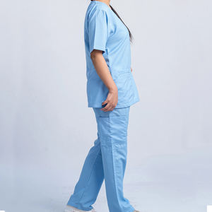 Conjunto de Uniformes Médicos con Cuello en V para Hombre y Mujer, con Pantalones de Pierna Recta, Estilo Médico Adar Niaahinn, Parte Superior y Pantalones - Product Image 3