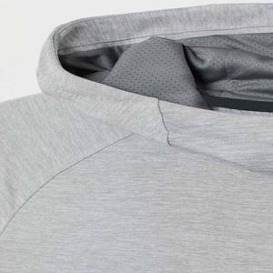 Vêtements pour hommes de couleur gris chiné grande taille débardeurs pour hommes 100% coton polyester respirant sans manches à capuche fermeture éclair - Product Image 6