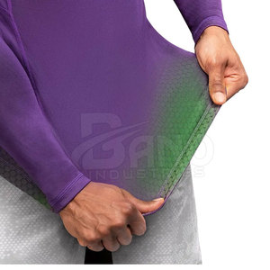 Men's High Quality Compression Shirts Solid Color Short Sleeve O-Neck Breathable Quick Dry Customized <b>Logo</b> OEM Service Available - Product Image 6
