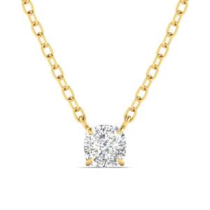 Colgante de oro con diamante talla cojín de 1.00 ct, color F, claridad VS, diamante cultivado en laboratorio en oro de 14K, para bodas, compromisos y fiestas. - Product Image 3