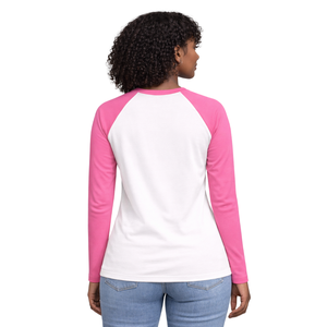 T-shirt d'été écologique à manches courtes et col raglan blanc pour sororité grecque, rose et vert, pour femmes, style universitaire, élégant - Product Image 2