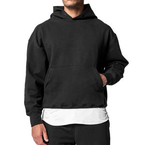 Conjunto de chándal de gran tamaño de alta calidad OEM para hombre, sudaderas con capucha deportivas Unisex con bordado lavado ácido personalizado del fabricante, chándal con logotipo - Product Image 4