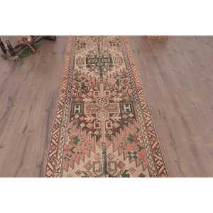 Alfombra de 2.8x10.4 pies, Alfombra Turca Vintage, Alfombra de Lana Azul - Product Image 3