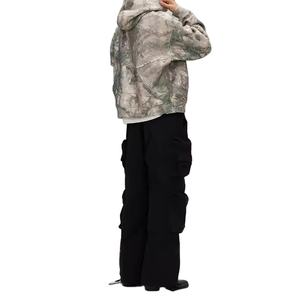 Sudadera con Capucha de Camuflaje, Estilo Nuevo, Personalizada, con Estampado Completo, 400gsm, Tejido Terry, Talla Grande, Doble Capa, Corta, para Hombre - Product Image 3