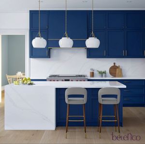 Nouvelle dalle de quartz polie Veneto Calacatta 2cm 3cm pour comptoir de cuisine, idéale pour la construction commerciale en gros, format préfabriqué sur mesure - Product Image 6