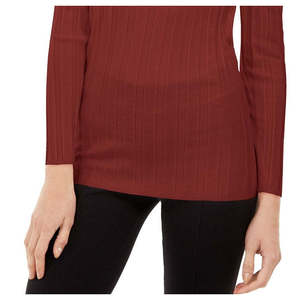 INC International Concepts Maglione casual da donna con spalle scoperte e coste, rosso XX-Large - Product Image 3