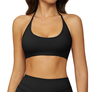 Nouvel Arrivage Soutien-gorge de sport transfrontalier à séchage rapide et respirant, style licou, dos évidé, pour yoga, course et fitness, avec option devant, taille moyenne - Product Image 6