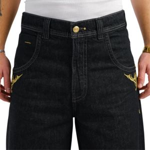 Jambe large Karatz Denim 23 pouces Fond pierre foncée finition sable Tribal Logo Premium Rivets Design d'inspiration rétro - Product Image 5