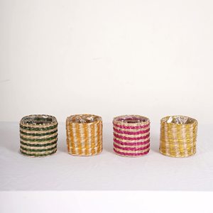 Handmade Mini Planter <b>Baskets</b> Seagrass Colorful Planters Best Selling Garden Decor Supplies - Product Image 4