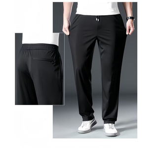 <span class=keywords><strong>Pantalon</strong></span> décontracté en soie glacée, coupe droite, respirant, polyvalent, avec logo personnalisé OEM, protection solaire estivale, coupe ample et ajustée, idéal pour le sport. - Product Image 3