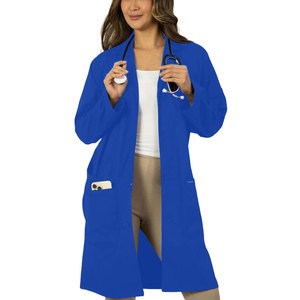 Mezcla de algodón ajuste profesional OEM mujeres laboratorio batas manga larga uniformes médicos 2025 en tamaño adulto - Product Image 3