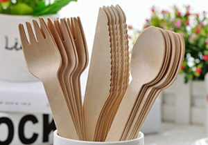 Cucharas de madera de diseño único, Decoración de cocina, restaurante y Hotel, cubiertos naturales con diseño de acabado pintado - Product Image 3