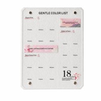 Présentoir à 18 compartiments pour vernis à ongles en acrylique, nuancier de couleurs pêche, rose pâle, rose pâte, pailleté, nacré pour salon