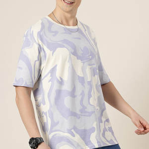 เสื้อยืดผู้ชายทรงบ็อกซี่ แขนครึ่งตัว โอเวอร์ไซส์ ผ้าคอตตอน 100% เนื้อผ้าวอร์สเตด กันยับ ระบายอากาศได้ดี น้ำหนักเบา ปรับแต่งลายได้ ลดราคาพิเศษ - Product Image 5