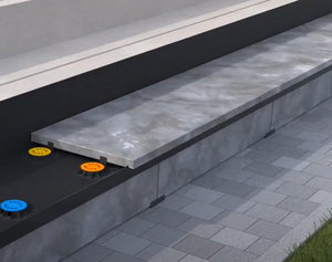 Renoplast ®   Profilé de nez de marche en aluminium SW pour sols ventilés - Profil de marche de 200 cm 12 mm, profil de bordure de carrelage - Product Image 3