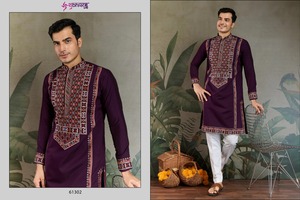 ผ้าไหม viscos พร้อมด้ายเย็บปักถักร้อยคน kurta ผู้ส่งออกทั่วโลกในอัตราการขายทั้งหมดจาก surat - Product Image 2