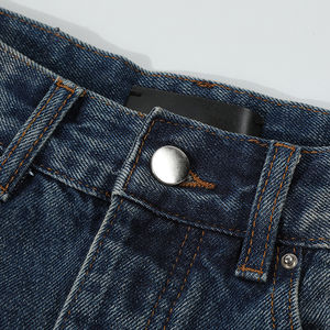 Jeans en denim de coton lourd de haute qualité pour hommes, style streetwear, coupe droite, respirant, délavé à la pierre, clair et foncé, mode printemps - Product Image 6