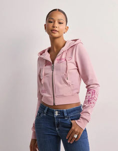 100% Cotton Custom Logo Pink Drop Shoulder Women's <b>Cropped</b> <b>Hoodie</b> Anti-Wrinkle And Breathable Hoodies Women's <b>Zip</b> <b>Up</b> <b>Hoodie</b> - Product Image 4
