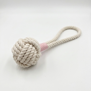 Giocattolo per Cani Monli in Corda di Cotone Riciclato con Nodi Colorati, Stile Semplice per Esercizio e Tiro per Cani e Cuccioli |   Taglia Piccola - Product Image 3