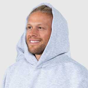 Sweat à capuche à motif uni en gros pour hommes, design personnalisé, tissu respirant, épaules tombantes, taille XL, sweat à capuche chaud d'hiver tendance - Product Image 5