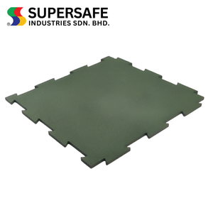 Carreaux de gymnastique en caoutchouc à emboîtement à fort impact Supersafe 500x500mm (épaisseur 8-15mm) pour une utilisation en intérieur-Absorbant les chocs-Réduction des blessures - Product Image 4