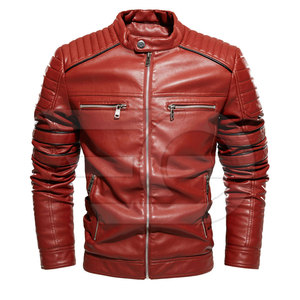 Men <b>Leather</b> <b>Jacket</b> Premium Streetwear Fashion Outerwear <b>Winter</b> Apparel Durable <b>Leather</b> Clothing Daily Fashion - Product Image 2