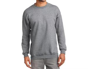 <b>Long</b> Sleeve Cotton Sweat Shirts for Men Pullover Blank Crewneck Blue Hoodies & <b>Sweatshirt</b> With Custom Logo - Product Image 3