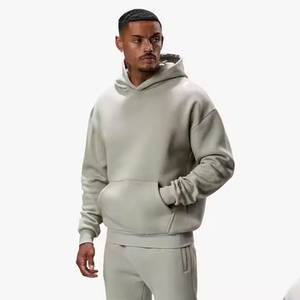 Top qualité 2025 meilleure vente nouveau design bouffée impression boxy fit plaine jogging formation vêtements décontractés à capuche pour hommes - Product Image 2