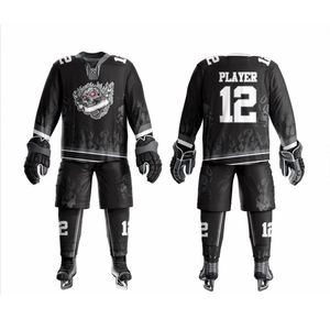 Ensembles de pantalons et maillots de hockey sur glace de qualité supérieure fabriqués en usine conception personnalisée OEM nom de l'équipe prix de gros uniforme de hockey sur glace - Product Image 6