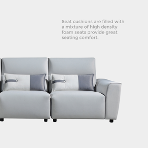 Sofá reclinable de espuma de alta densidad en forma de L de 1-3 plazas, marco de madera fácil con resorte en zigzag, cómodo acolchado para uso en la sala de estar - Product Image 5