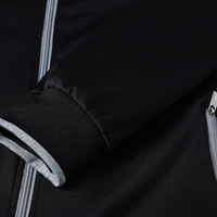 Ensemble de survêtement décontracté en molleton de coton écologique pour homme, séchage rapide, respirant, réversible, léger, fermeture éclair, logo personnalisable