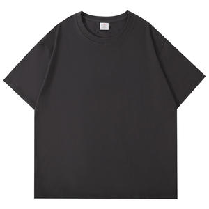 OEM personalizado 180 GSM peso pesado camiseta versátil Color sólido estilo frontal verano superventas tendencia extremadamente simple suelta - Product Image 5